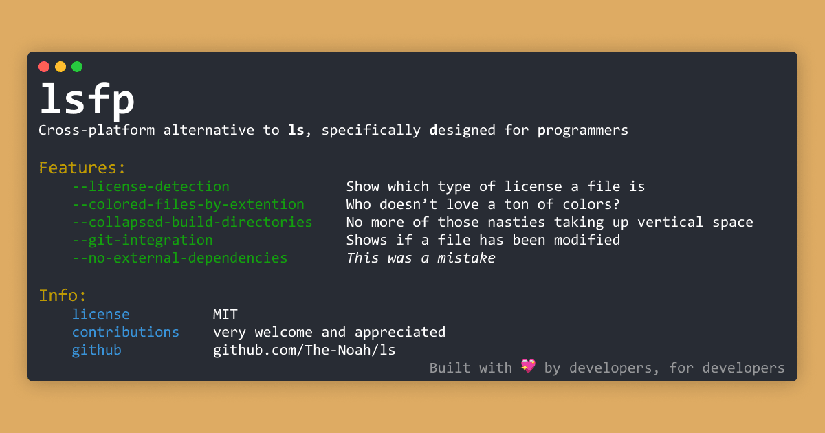 How lsfp was created - reimagining the 'ls' command